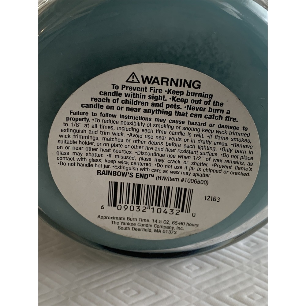 Yankee Candle Jar Rainbow's End Housewarmer Scented 14.5 ounce Black Band - Picture 5 of 7